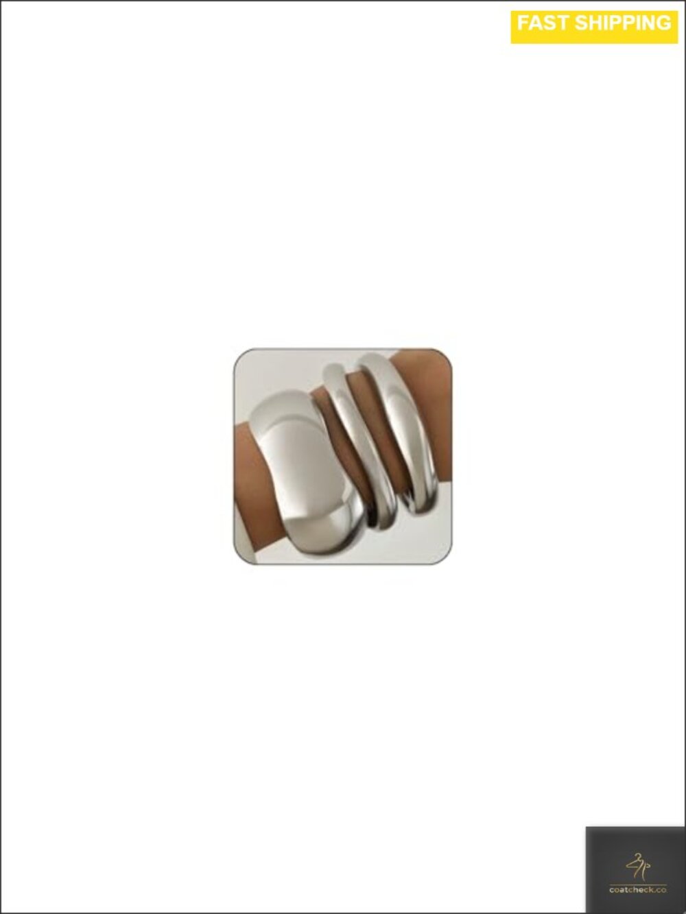 Chunky Hinged Stackable Bangle Bracelet Set Gold Plated Alloy Wide Cuff Jewelry